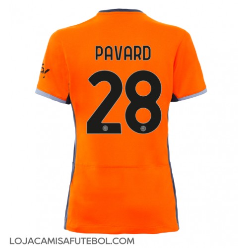 Camisa de Futebol Inter Milan Benjamin Pavard #28 Equipamento Alternativo Mulheres 2023-24 Manga Curta
